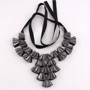 Glass Bead Chocker Statement Necklace